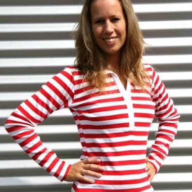 Gestreept Poloshirt dames